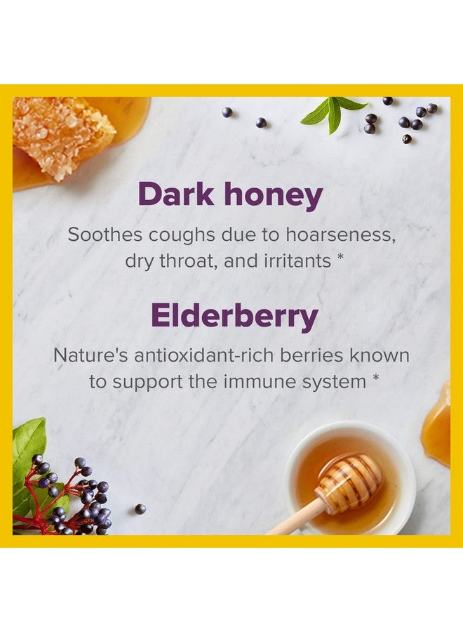 Zarbee's Adult Daytime Cough Syrup + Immune With Honey, Real Elderberry, Vitamin C, D & Zinc For Immune Support, Drug & Alcohol-Free, Gluten-Free, Ages 12+, Natural Berry Flavor, 8 Fl. Oz,Liquid - Image 2