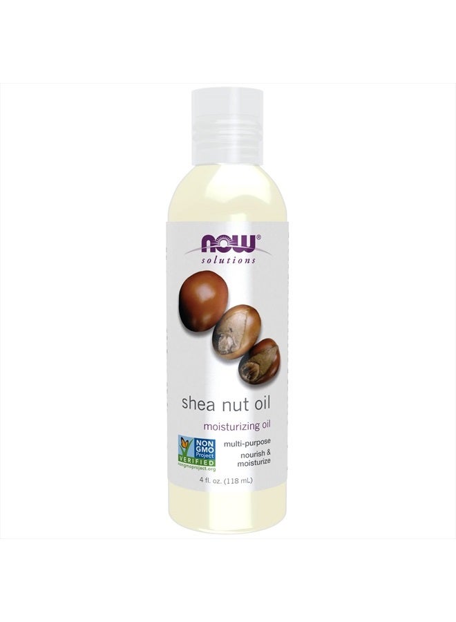 now Solutions, Shea Nut Oil, Multi-Purpose Intense Moisturizing Oil for Skin, Scalp and Hair, 4-Ounce  - Image 1