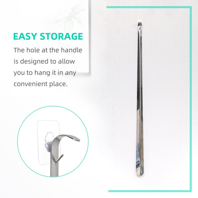 Fanwer 31.5" Long Shoe Horn, Shoe Horn Long Handle for Seniors, Metal Shoe Horn, for Men and Women, Extra long Shoes Horn, Long Handled Shoe Horn for Boots and Shoes - Image 5