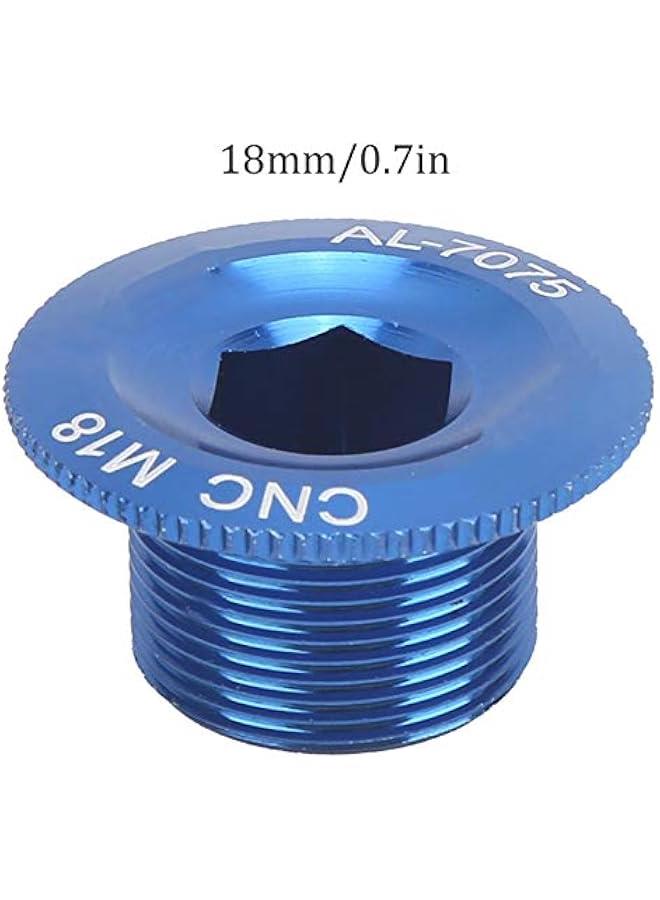 Generic Bike Crank Arm Bolts, 2Pcs Crank Bolt Aluminum Alloy Crank Cap Crank Screw Cap Bike Accessory for Bike Bicycle(M18 Blue) - Image 3