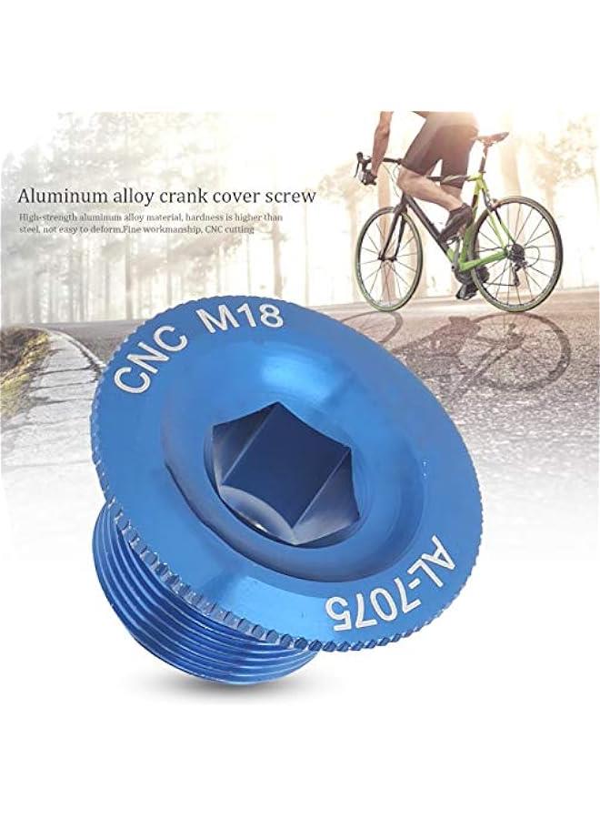 Generic Bike Crank Arm Bolts, 2Pcs Crank Bolt Aluminum Alloy Crank Cap Crank Screw Cap Bike Accessory for Bike Bicycle(M18 Blue) - Image 5