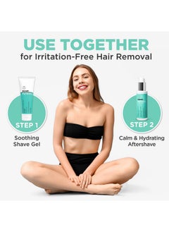 For Her - Calm & Hydrating Aftershave For Women - Razor Bumps, Razor Burn, And Ingrown Hair Treatment For Bikini Area, Underarms, And Legs (2Oz)