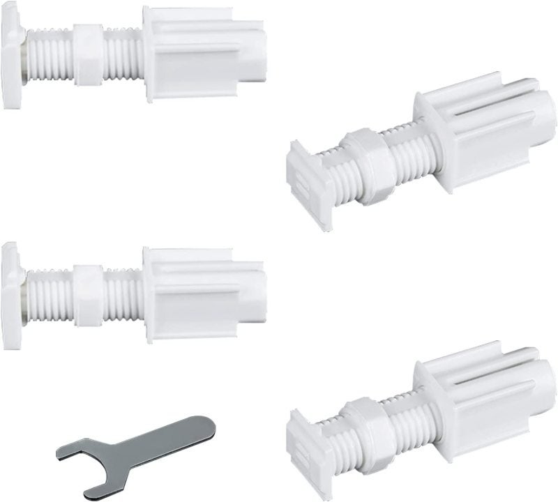 Venetian Blinds Brackets 4Pcs White POM Material - No Drill No Tools Adhesive Blinds Parts for Flat Smooth Walls Kitchen Bedroom Living Room Office - Image 1