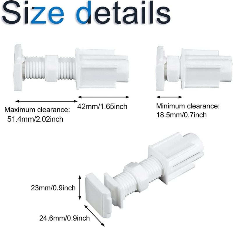 Venetian Blinds Brackets 4Pcs White POM Material - No Drill No Tools Adhesive Blinds Parts for Flat Smooth Walls Kitchen Bedroom Living Room Office - Image 2