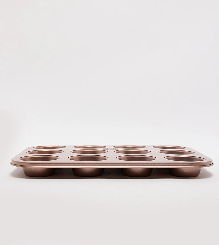 Martha stewart Cupcake Tin 35x26cm 12 Cavity Rose Gold