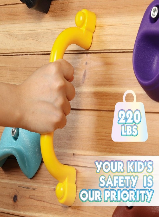 TOPNEW 8Pcs Kids Playground Safety Handles -Swing Set & Climbing Frame Hand Grips, Multi-Color Plastic Grab Bars for Outdoor Playhouse, Jungle Gym, Climbing Frame (Colour Mixing) - Image 4