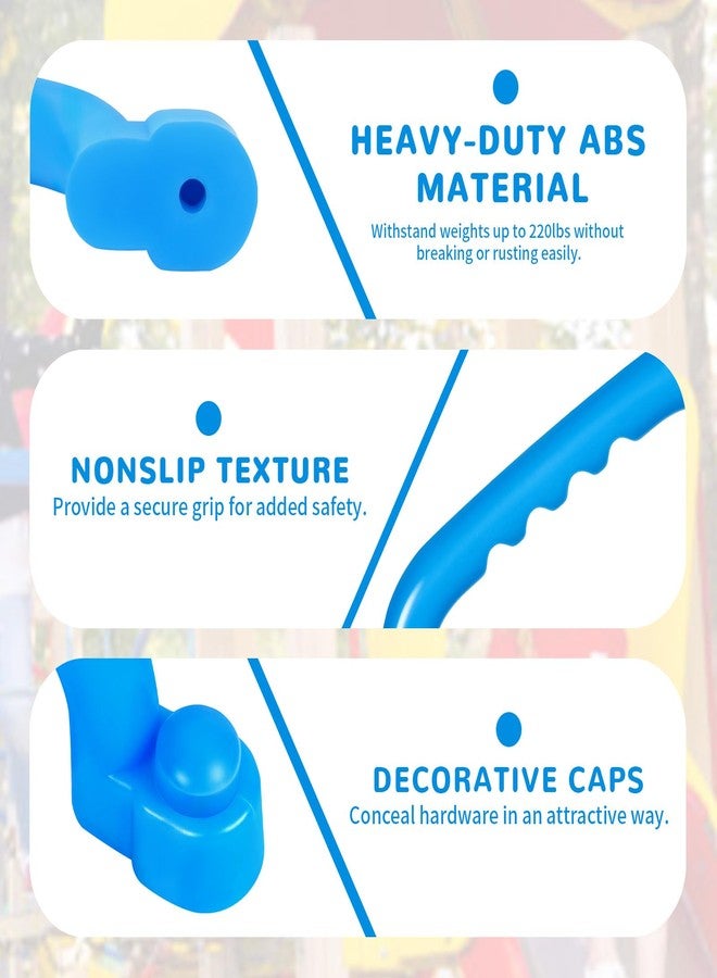 TOPNEW 8Pcs Kids Playground Safety Handles -Swing Set & Climbing Frame Hand Grips, Multi-Color Plastic Grab Bars for Outdoor Playhouse, Jungle Gym, Climbing Frame (Colour Mixing) - Image 3