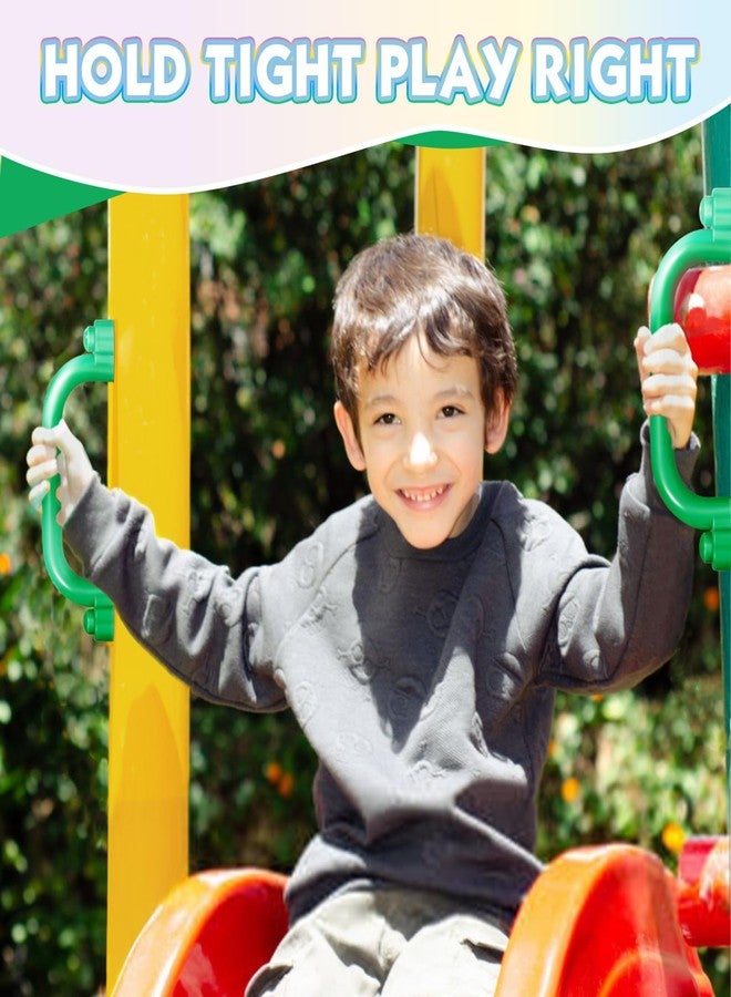 TOPNEW 8Pcs Kids Playground Safety Handles -Swing Set & Climbing Frame Hand Grips, Multi-Color Plastic Grab Bars for Outdoor Playhouse, Jungle Gym, Climbing Frame (Colour Mixing) - Image 5