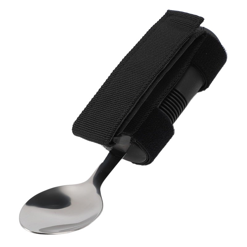 Universal Cuff Adaptive Spoon Textured Composite Handle With Back Strap For Elderly Anti Shake Stainless Steel Cutlery For Arthritis Or Tremor - Image 5