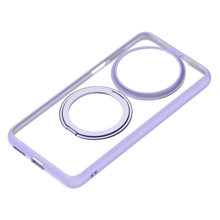 HuHa Protective Cover For Huawei Mate 70 Pro / 70 Pro+ Frosted 360 Degree Rotating Holder Phone Case(Purple) - Image 3