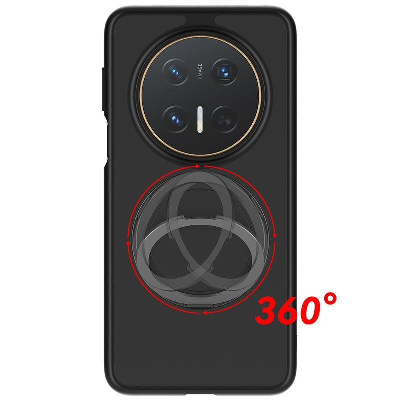 HuHa Protective Cover For Huawei Mate 70 Pro / 70 Pro+ Frosted 360 Degree Rotating Holder Phone Case(Purple) - Image 5