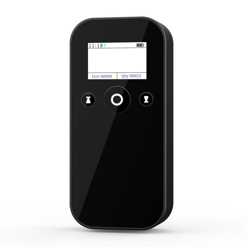 2D 1D Wireless USB 2.4G BT Barcode Scanner with Screen Display Handheld Bar Code Reader Battery Level Time Display Works Suitable for PC Moile Devices Warehouse Supermarket Library - Image 1