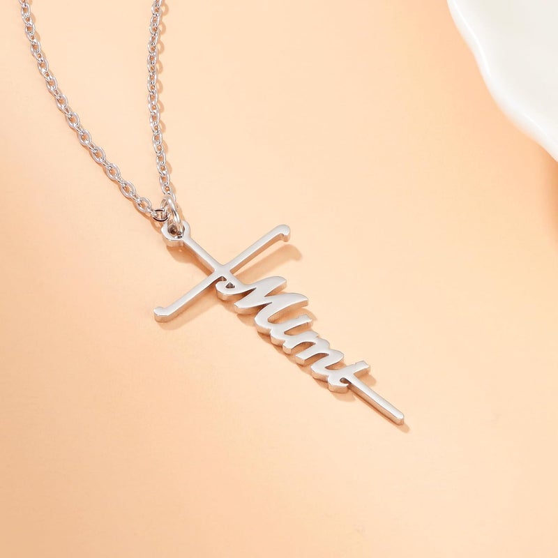 Lcherry Faith Cross Pendant Necklace for Women Religious Christian Jewelry Mother's Day Gifts for Women - Image 4