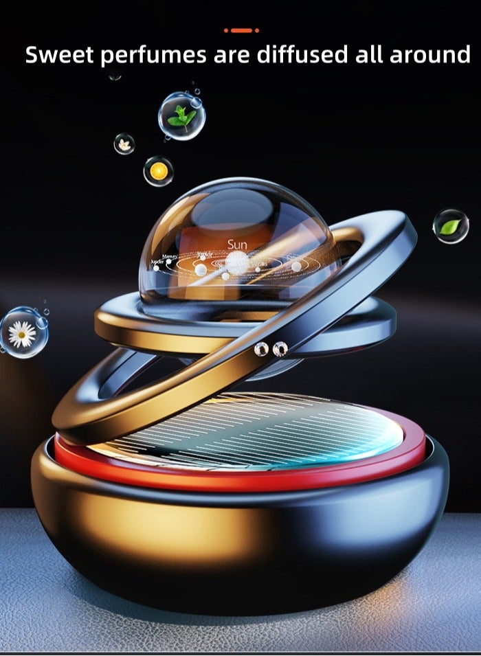 ناشرات الروائح العلاجية بالطاقة الشمسية على شكل كوكب معطرات هواء للسيارة وإكسسوارات داخلية لتزيين السيارة - Image 4