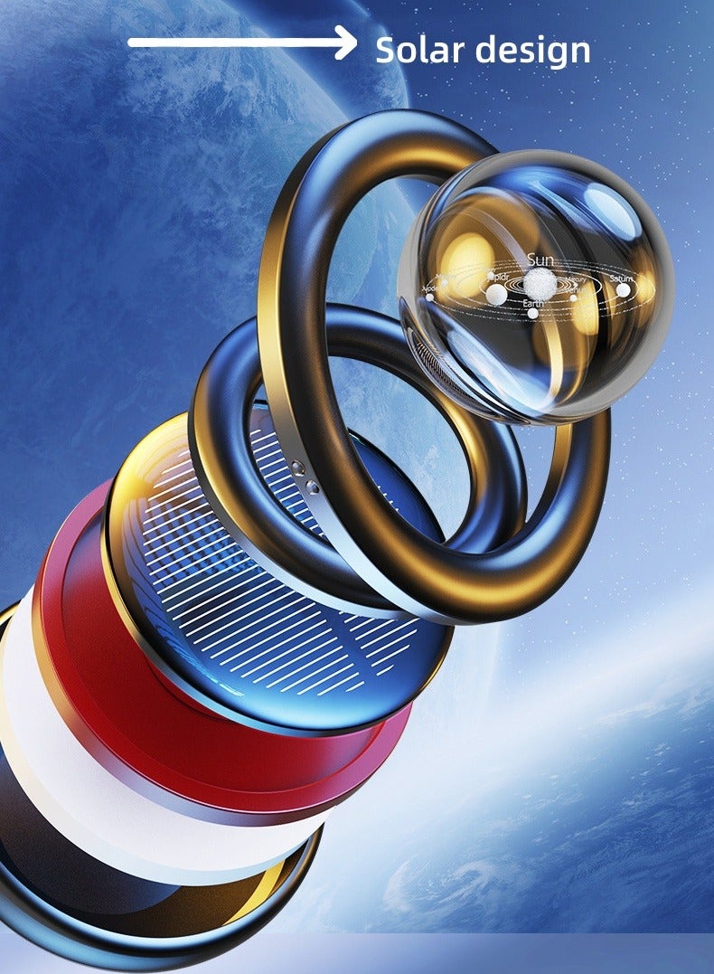 ناشرات الروائح العلاجية بالطاقة الشمسية على شكل كوكب معطرات هواء للسيارة وإكسسوارات داخلية لتزيين السيارة - Image 5