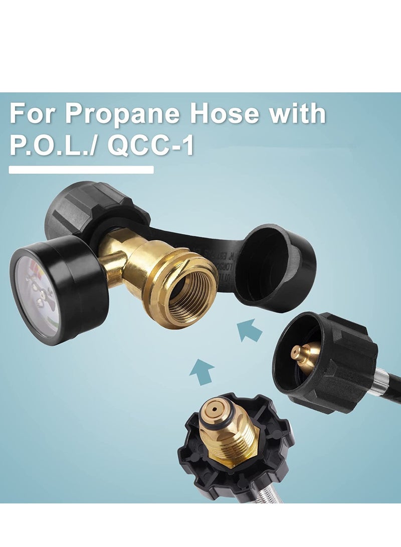 Propane Tank Gauge Level Indicator Leak Detector for 5lb-40lb Propane Tanks, Propane Gas Pressure Meter Universal for RV Camper, Cylinder, BBQ Gas Grill, Heater and More Appliances - Image 4