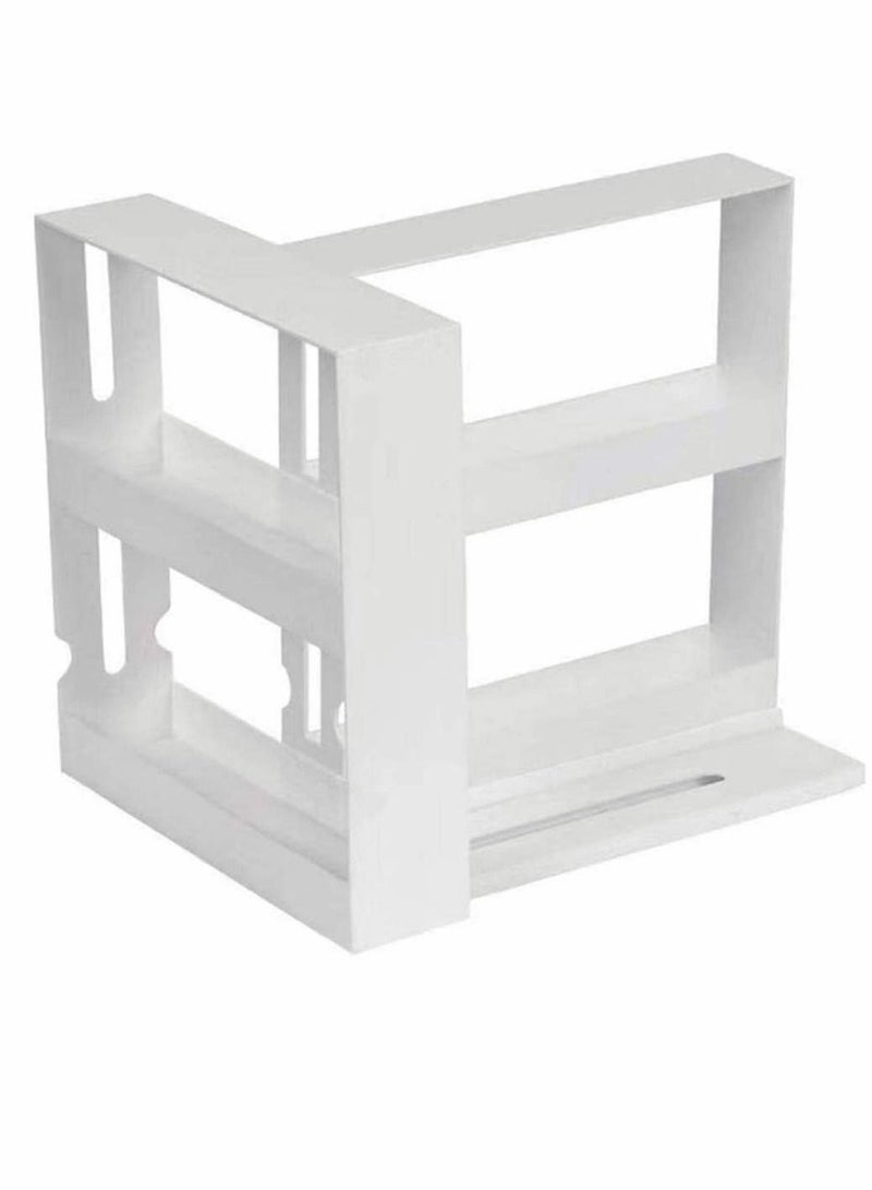 KASTWAVE رفوف التوابل الدوارة، رف جرة التوابل القائم بذاته منظم خزانة دوار منظمات تخزين المطبخ حاملي الرفوف منظم الخزائن صندوق تخزين التوابل للبهارات والصلصات والعبوات - Image 4