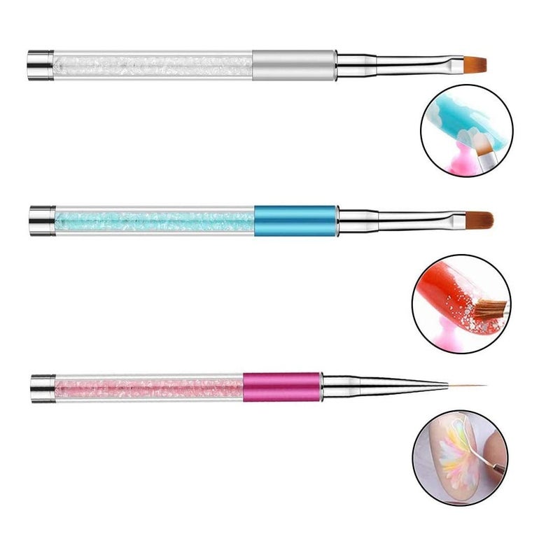 STORE 2508 Store2508 5Pcs Nail Art Brush Pen Set for Acrylic False Nail Tip Builder Nail Art Design Painting Liner Brushes Tool Set For DIY Nail Art Salon Home Use - Image 4