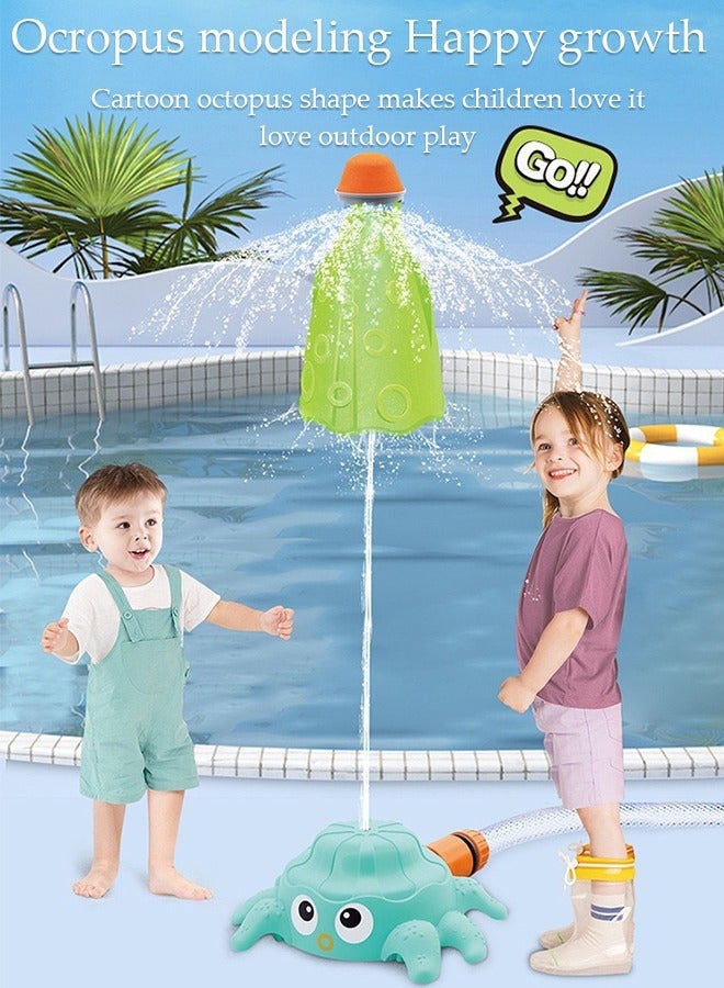 DUNISO Outdoor Water Spray Sprinkler Pump Spray Lawn Game Toys for Kids  and Toddlers Backyard Spinning Octopus Sprinkler Toy Water Toys for Summer Days Attaches to Garden Hose - Image 5