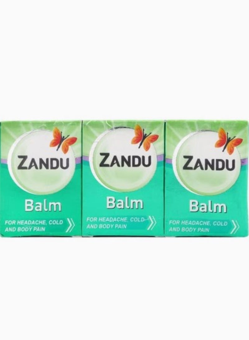 Zandu Pack Of 3 Balm For Headache Cold and Body Pain 25ML - Image 3