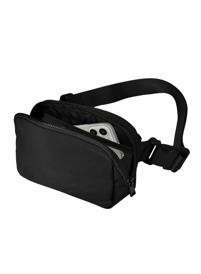 NGIL Everywhere Belt Bag for Women Crossbody Pack Workout Traveling Running Hiking Waist Bag with Adjustable Strap, Black - Image 1