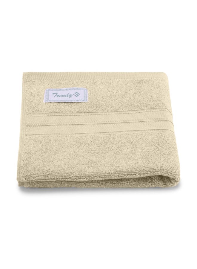 BYFT Home Trendy (Cream) Premium Cotton Hand Towel (50 X 90 Cm-Set Of 1) Highly Absorbent, High Quality Bath Linen With Striped Dobby 550 Gsm - Image 2