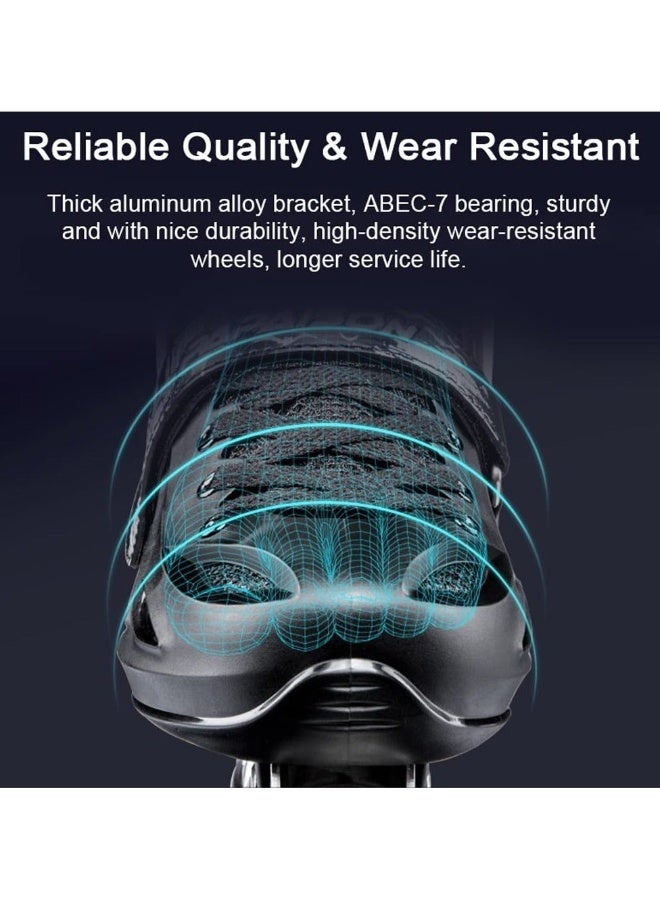 بابايسون Roller Skating Shoes Inline Skates Adjustable Roller States with Full Light Up Wheel for Children - Image 2