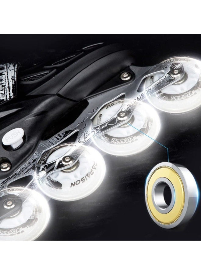 بابايسون Roller Skating Shoes Inline Skates Adjustable Roller States with Full Light Up Wheel for Children - Image 4