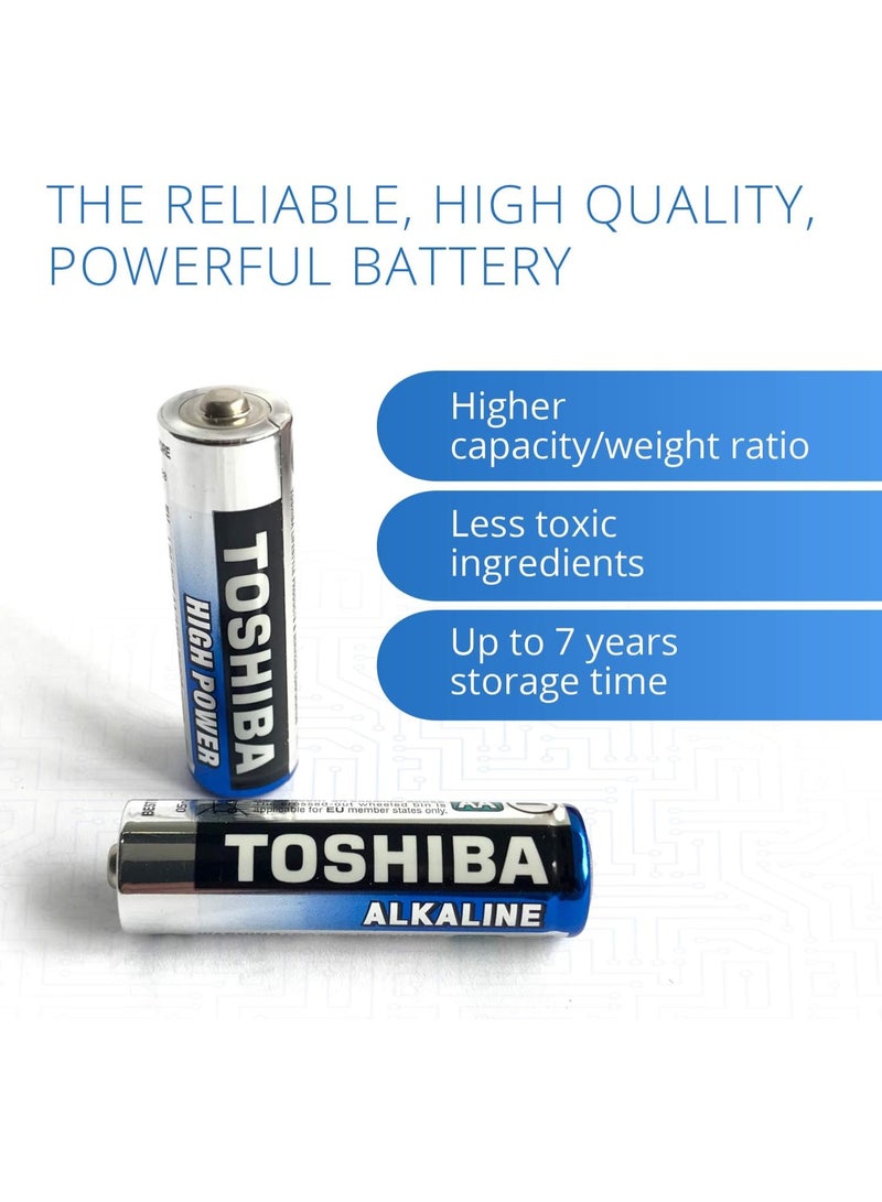 Toshiba AAA Alkaline Batteries 40 Pack | High Power | Extra Long Operating Time | LR03 Superior Japanese Quality | Super Value Bulk Pack - Image 2