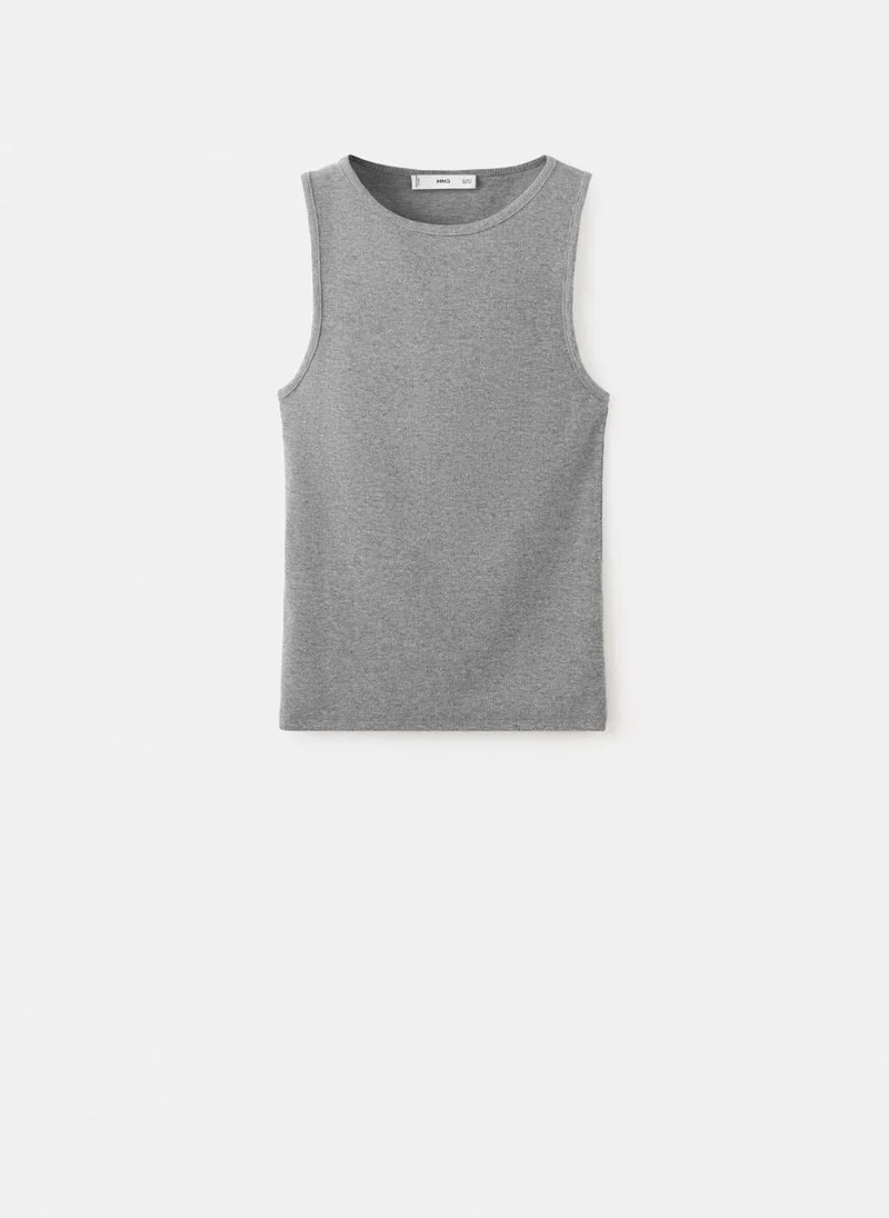 MANGO  Ribbed cotton-blend top for Women | Best Price UAE