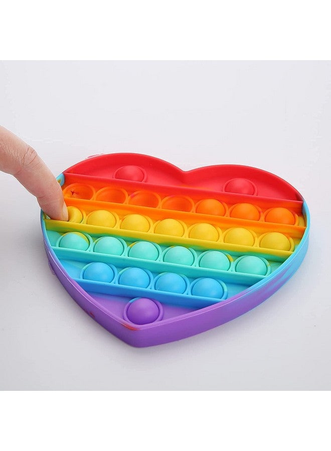 FunBlast FunBlast Heart Pop It Fidget Toy, Autism Special Needs Silicone Stress Reliever, Squeeze Sensory Toy  - Image 5