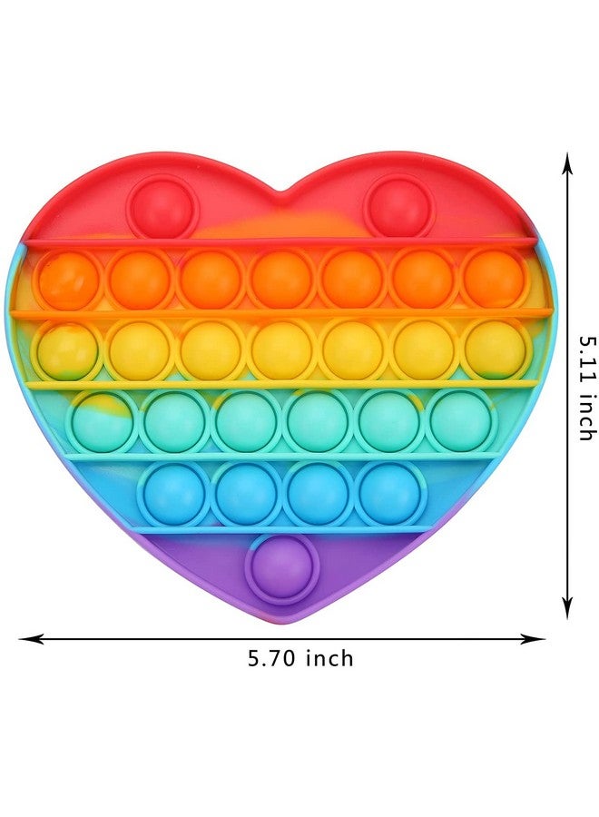 FunBlast FunBlast Heart Pop It Fidget Toy, Autism Special Needs Silicone Stress Reliever, Squeeze Sensory Toy  - Image 4