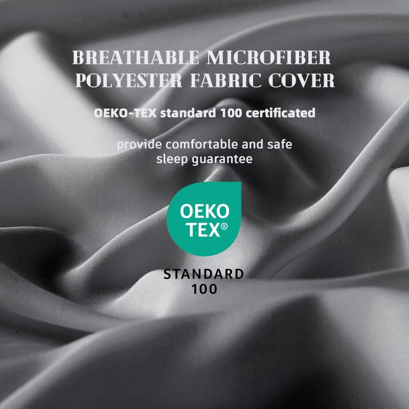 DOWNCOOL Comforters Queen Size, Duvet Insert,Dark Grey All Season Duvet, Lightweight Quilt, Down Alternative Hotel Comforter(Dark Gray, Queen 88x92 Inches) - Image 2