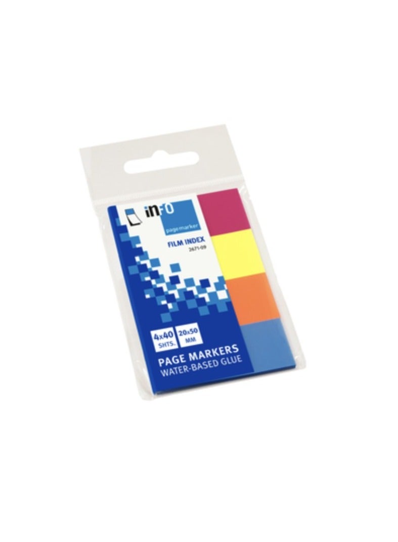 infonotes - Page markers, 4 colors,20*50mm, 40 Sheets