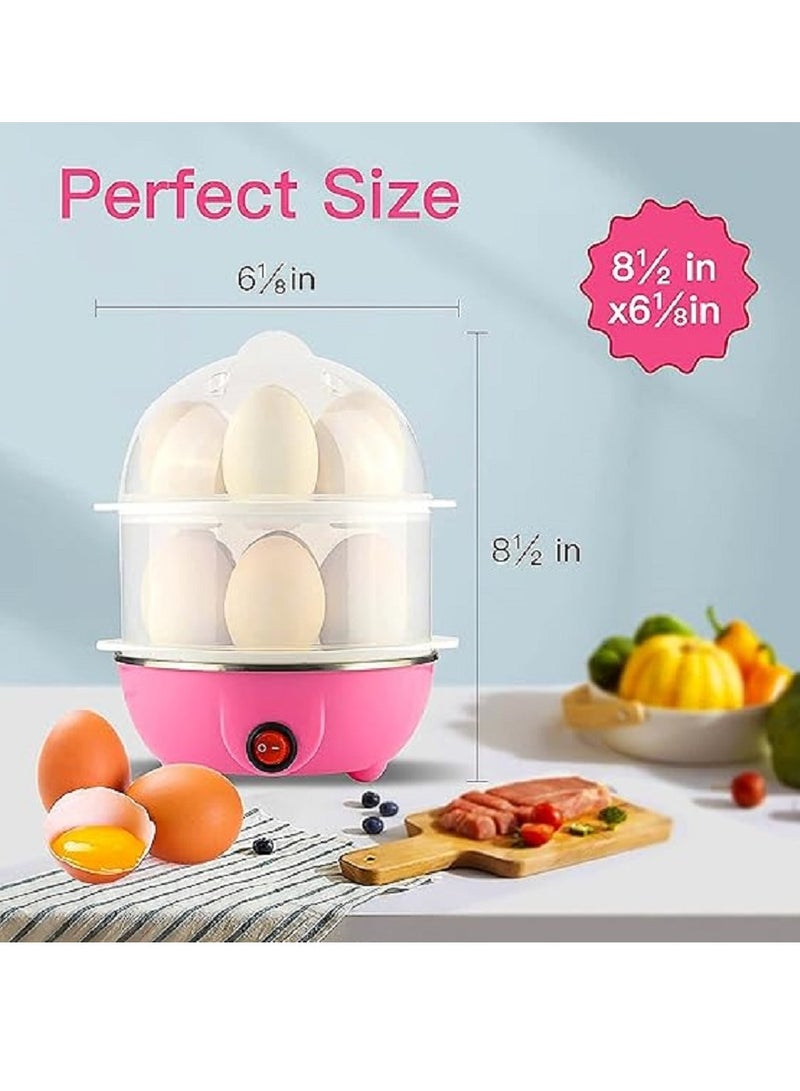Egg Boiler Machine Electric Steamer Automatic Upto 14 Egg Poachers for Steaming, Cooking, Boiling and Frying (Double Layer)  - Image 2