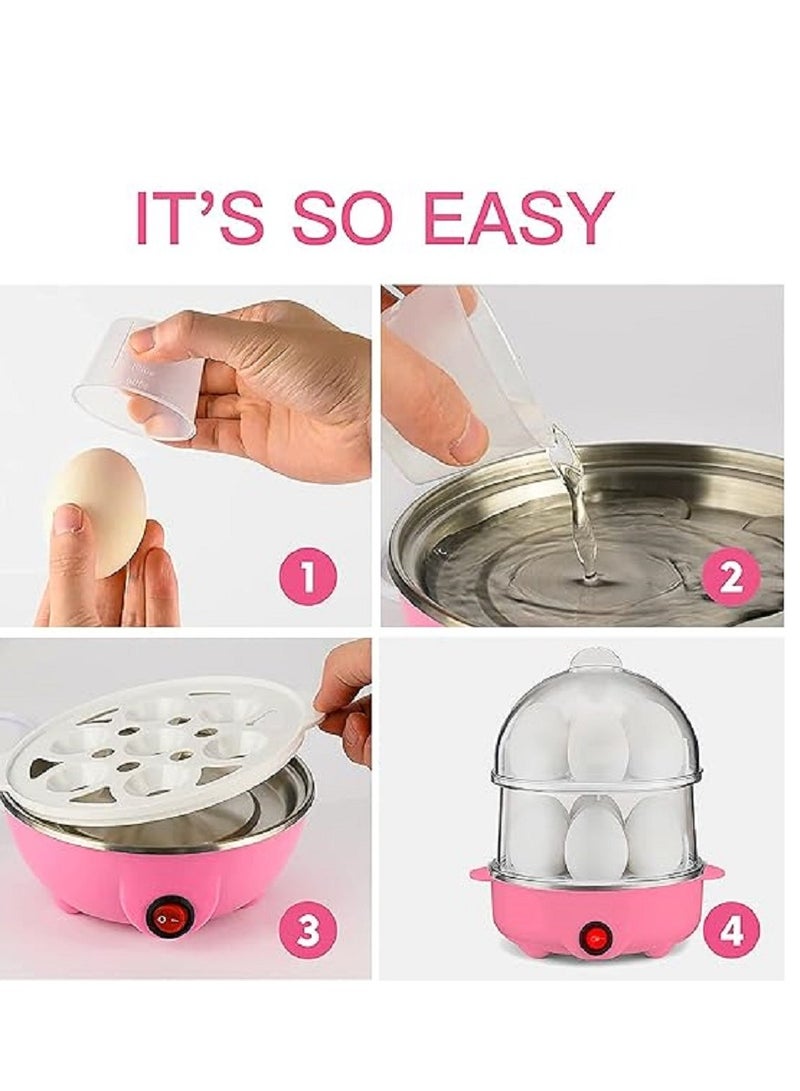 Egg Boiler Machine Electric Steamer Automatic Upto 14 Egg Poachers for Steaming, Cooking, Boiling and Frying (Double Layer)  - Image 3