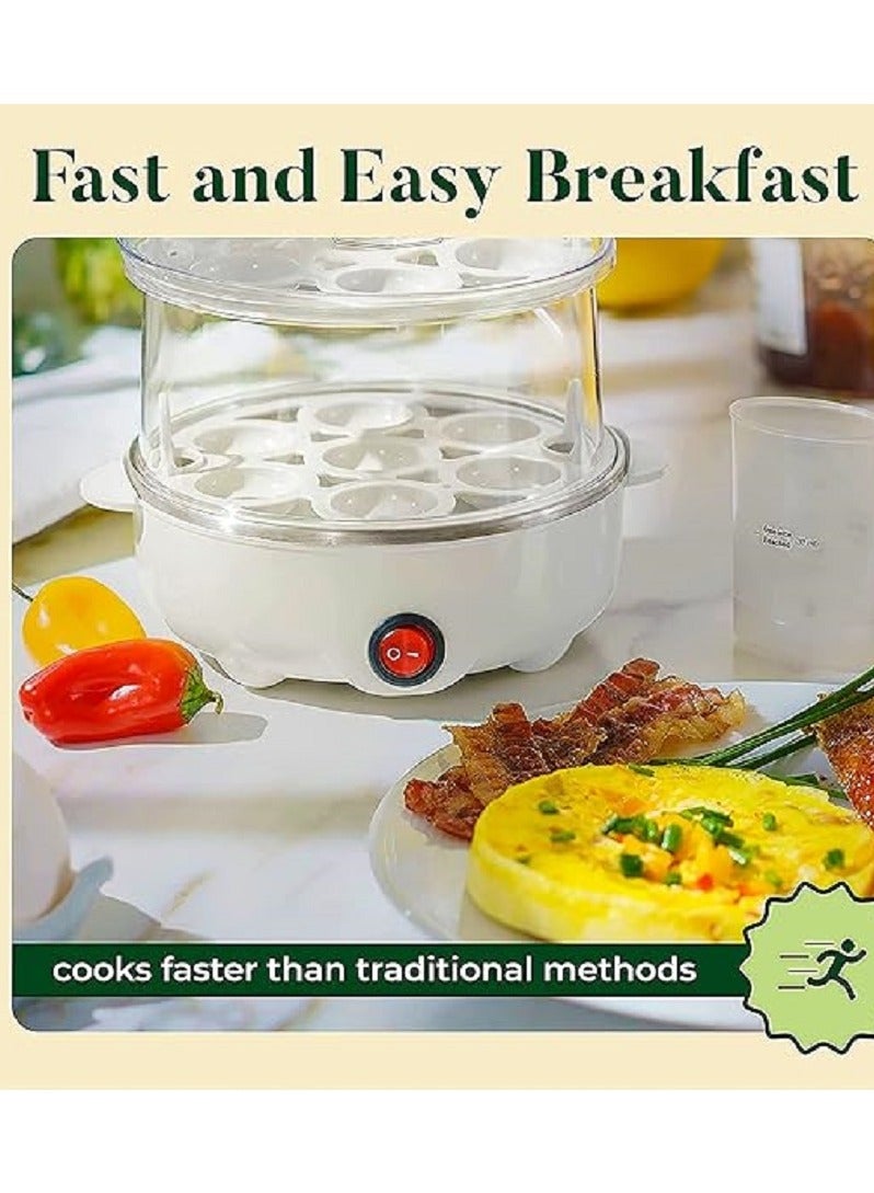Egg Boiler Machine Electric Steamer Automatic Upto 14 Egg Poachers for Steaming, Cooking, Boiling and Frying (Double Layer)  - Image 5