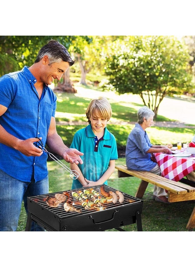 Charcoal Grill, BBQ Grill Folding Portable smoker Grill, Barbecue Grill Mini Barbecue Grill desk Tabletop Outdoor Grill for Camping Picnics Garden Beach Party - Image 4
