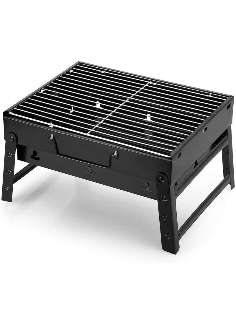 Charcoal Grill, BBQ Grill Folding Portable smoker Grill, Barbecue Grill Mini Barbecue Grill desk Tabletop Outdoor Grill for Camping Picnics Garden Beach Party - Image 2