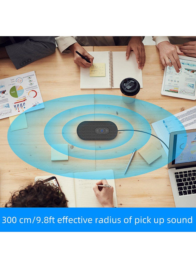 Generic - Portable USB Conference Microphone Speakerphone Built-in Hi-Fi Speaker 360° Omnidirectional Mic with Mute Function Volume Adjustment DSP Noise Reduction Plug & Play - Image 1