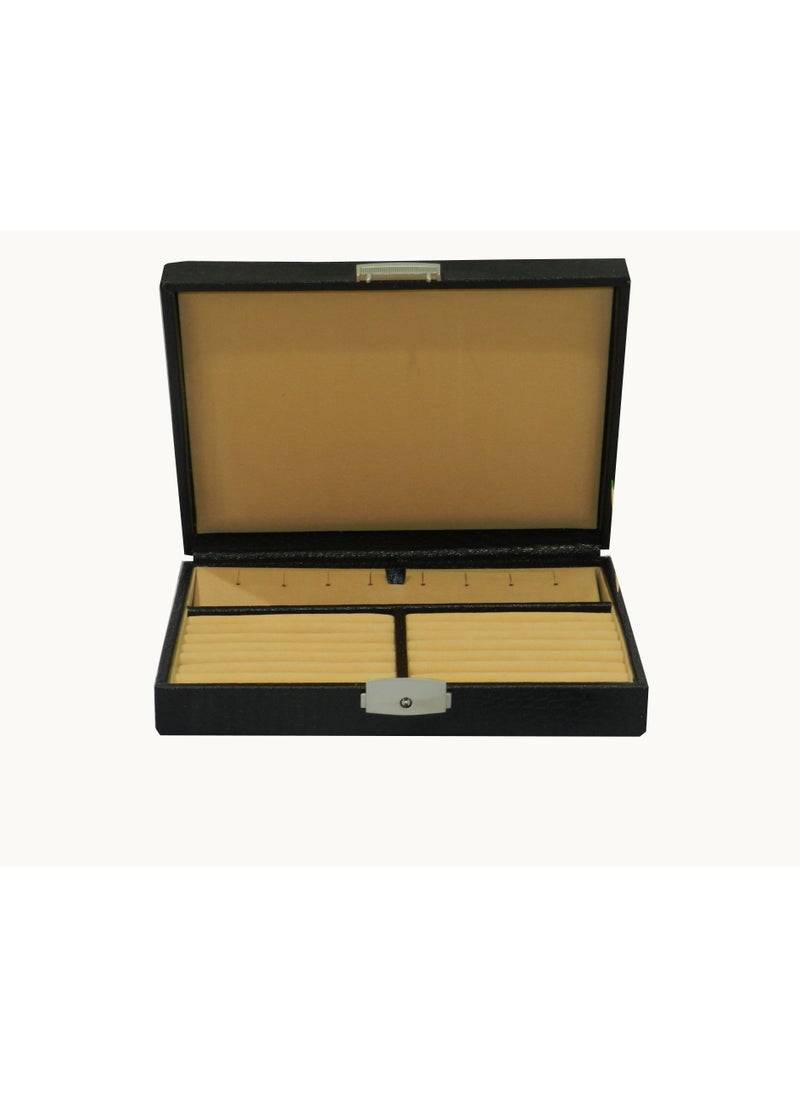 LAVERI LEATHER - Laveri Genuine Leather Earring Box And Ring Organizer Storage Stud Tray Showcase Storage Case - Image 1