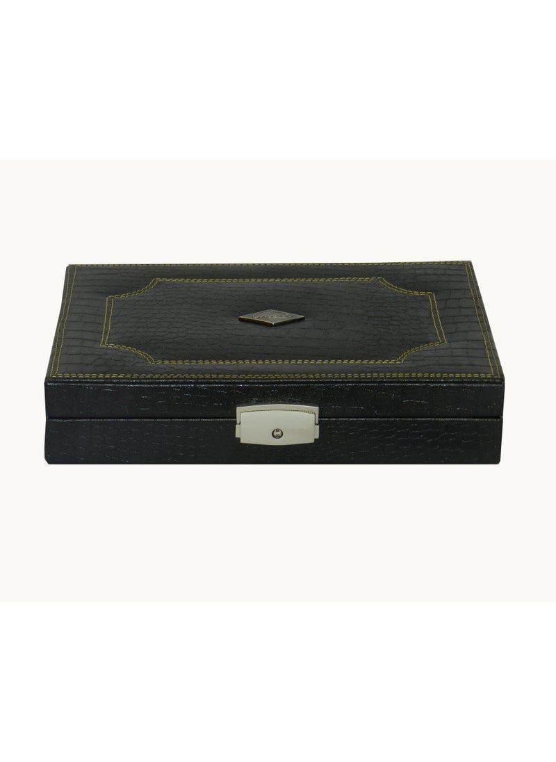 LAVERI LEATHER - Laveri Genuine Leather Earring Box And Ring Organizer Storage Stud Tray Showcase Storage Case - Image 1
