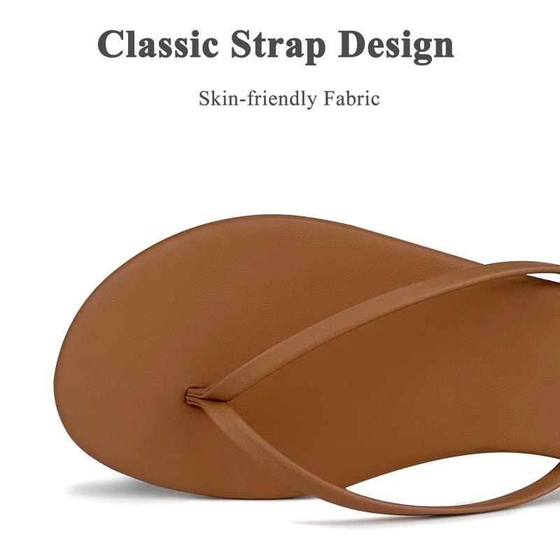 Cheval Flat Leather Flip Flops for Women, Comfortable Dressy Thong Sandals 2026 Summer and Spring Vacation Essentials, Chanclas Para Mujer - Image 4
