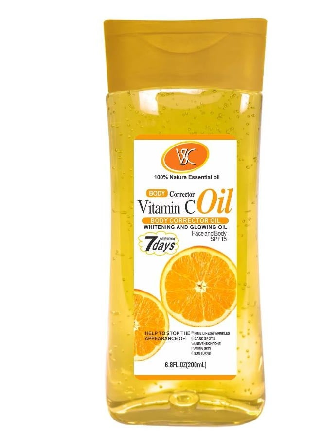 في إس سي زيت فيتاميك سي لتبييض الجسم وإصلاحه، 200 مل