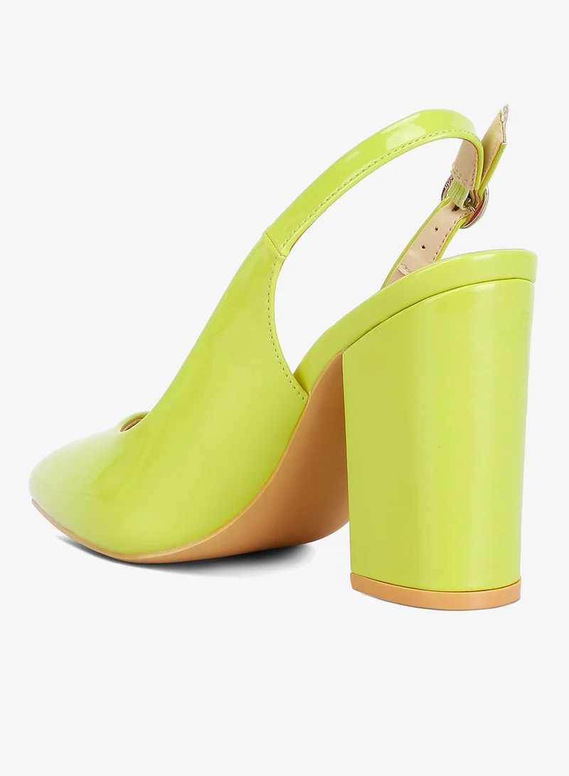 London Rag SH4404_LIME London Rag Women's Slingback High Block Sandals in Lime Green for Women | Best Price UAE