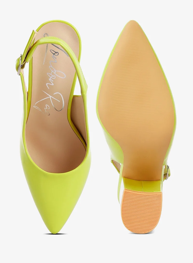 London Rag SH4404_LIME London Rag Women's Slingback High Block Sandals in Lime Green for Women | Best Price UAE