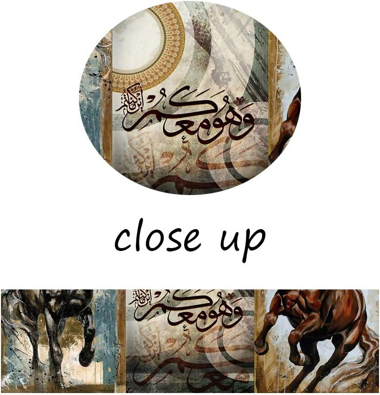 BPA Vintage Running Horse Wall Art with Arabic Calligraphy - Image 5