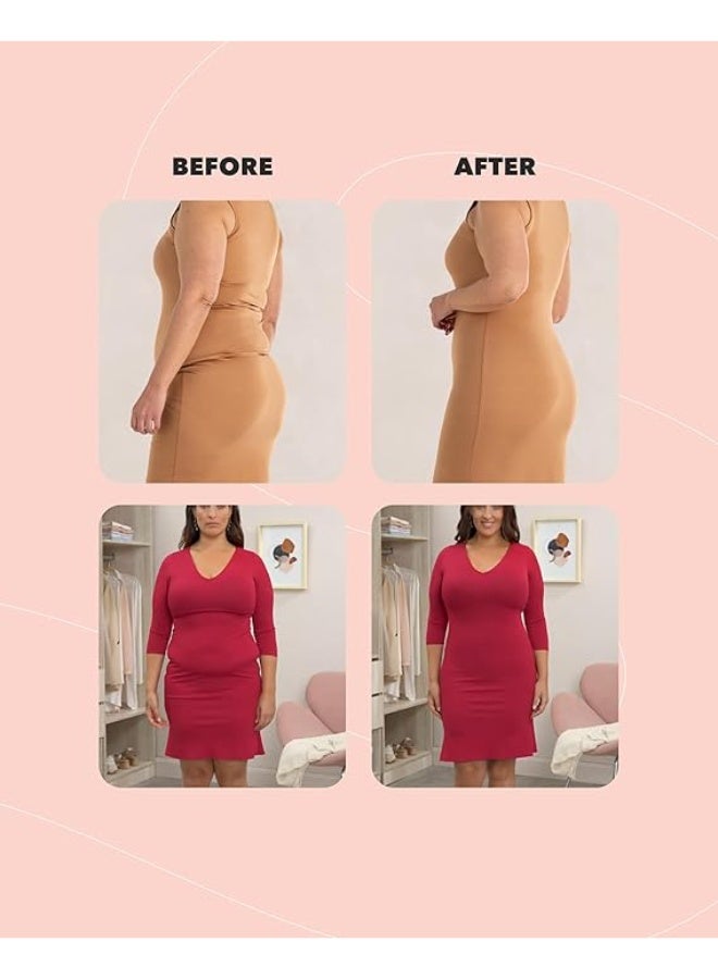 SHAPERMINT Tummy Control Shapewear - Body Shaper Tummy Control Boyshort, Body Shaper for Women, Plus Size Shapewear Nude - Image 2