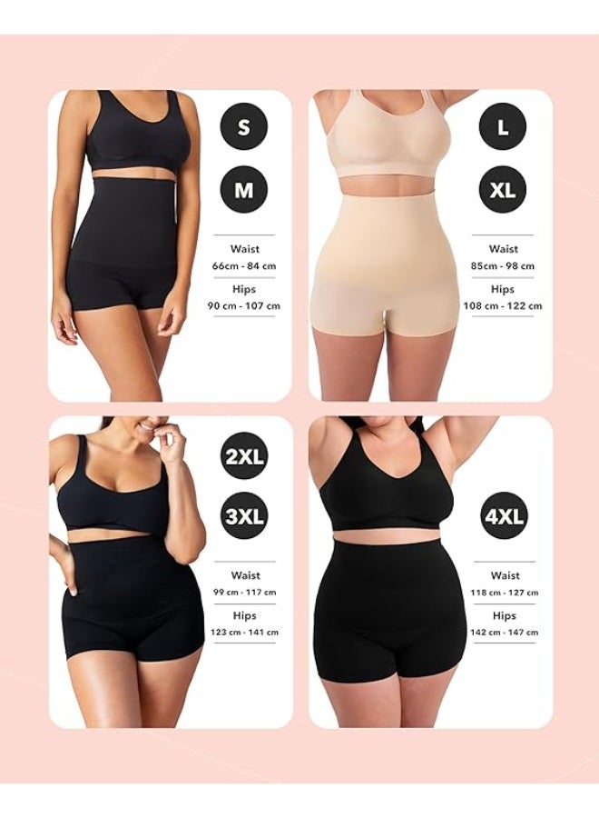 SHAPERMINT Tummy Control Shapewear - Body Shaper Tummy Control Boyshort, Body Shaper for Women, Plus Size Shapewear Nude - Image 3