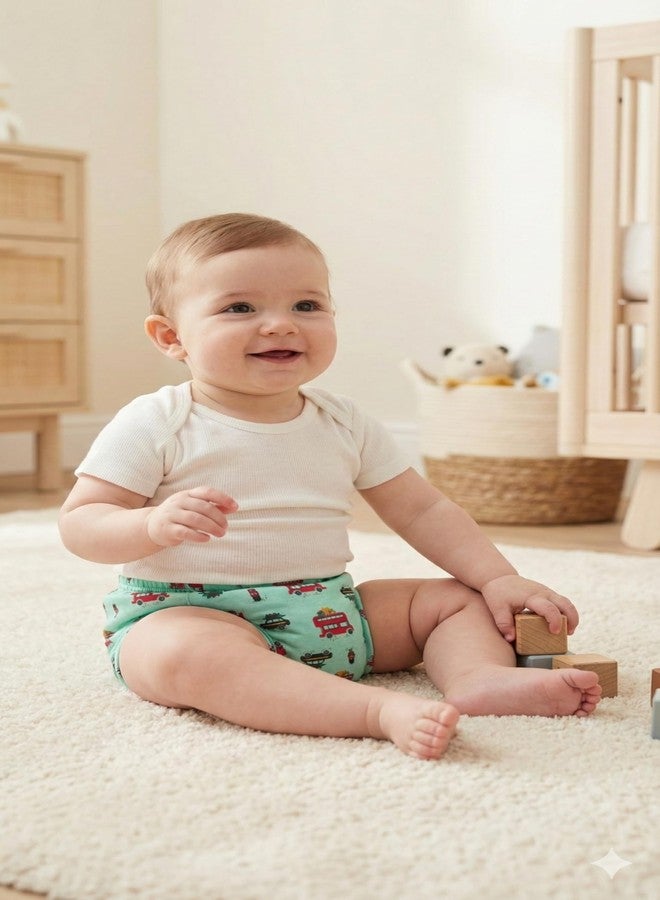 ASJAR Washable Baby Cloth Diaper | Reusable Training Pants | Soft Cotton Fabric | Suitable for 6-36 Months | Pack Of 2 | Multicolor (M) - Image 2